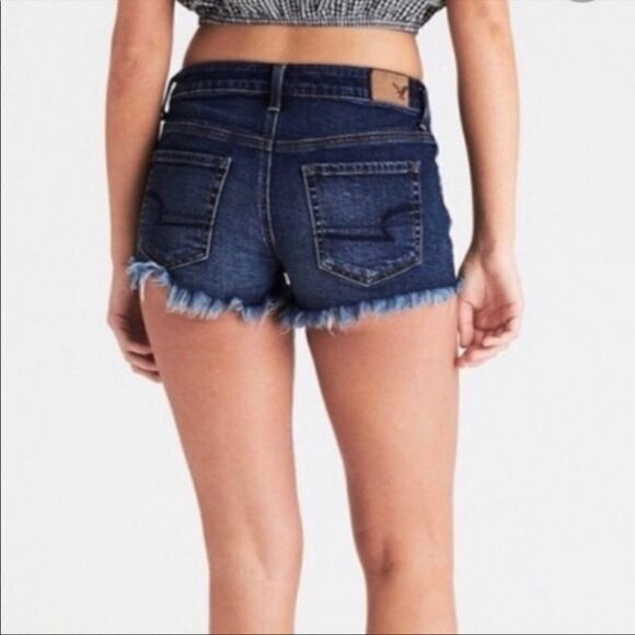 EUC WOMEN’S SIZE 4 AMERICAN EAGLE VINTAGE HI-RISE FESTIVAL STRETCH SHORTS - Picture 1 of 5